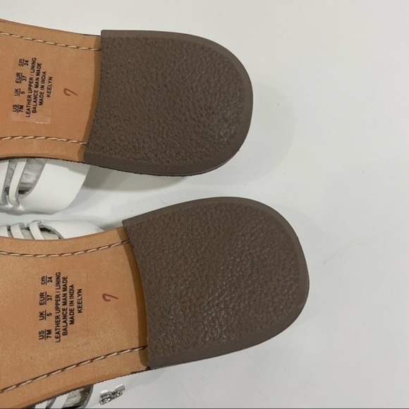 NWOT SAM EDELMAN Keelyn Harauche Mule leather white size 7 mule slip on - Picture 7 of 9